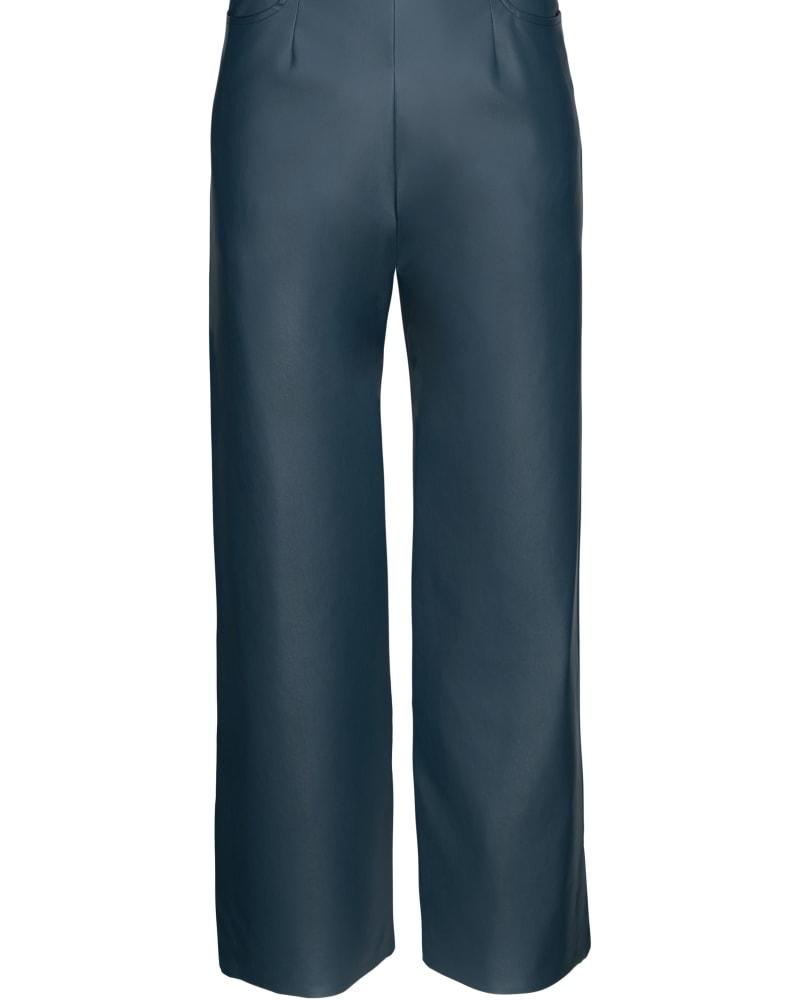 Front of a size XL Leather' Trouser in Navy by Hilary MacMillan. | dia_product_style_image_id:351843